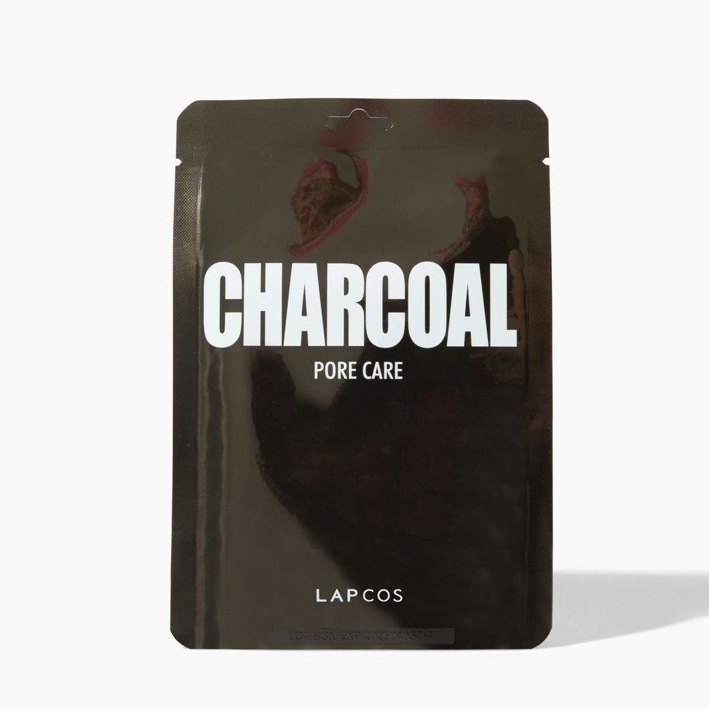 Charcoal pore refining sheet mask for sebum control