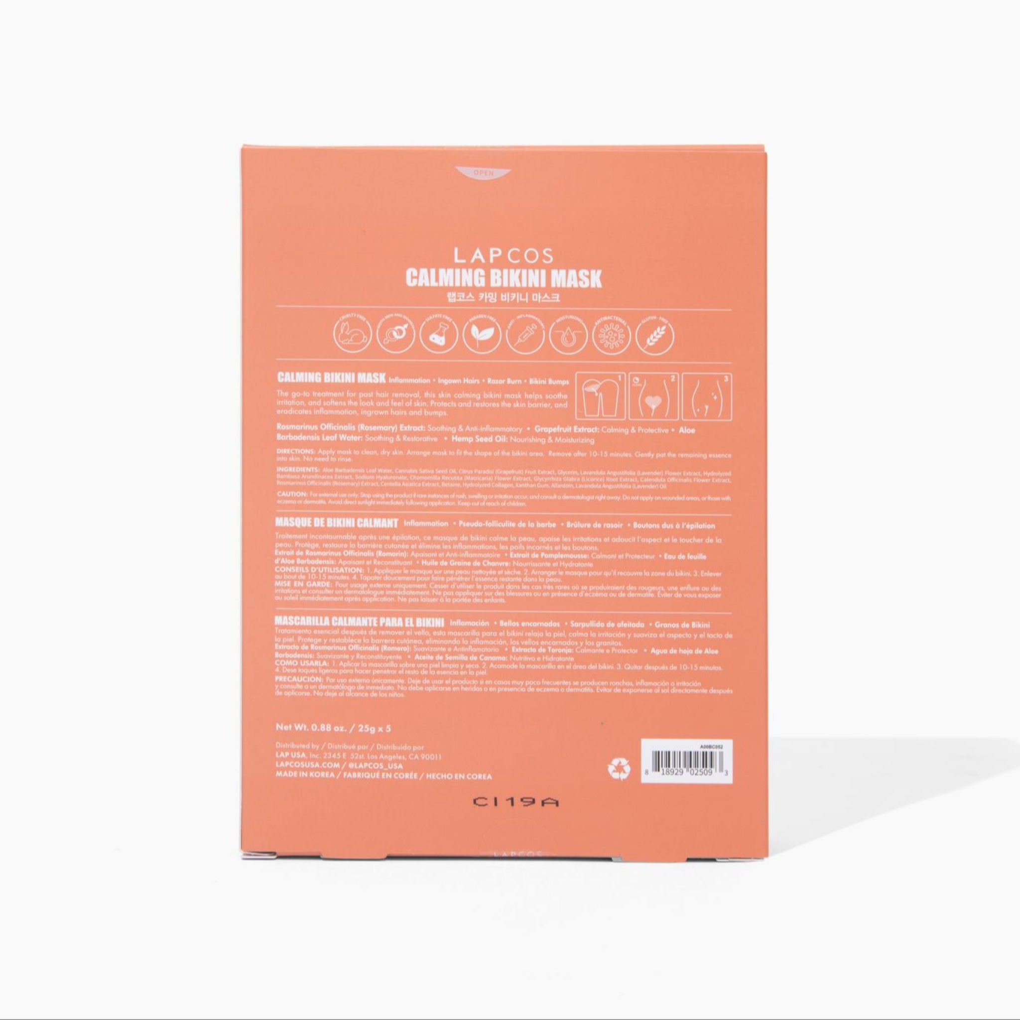 LAPCOS CALMING BIKINI MASK WITH ALOE - POST WAX