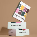Lapcos skin barrier repair mask set packaging on a brown background