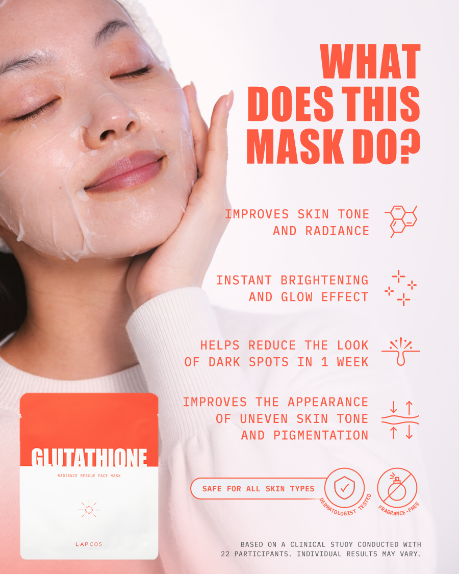 Glutathione Radiance Rescue Brightening Sheet Mask - LAPCOS Glutathione Radiance Rescue Brightening Sheet Mask - LAPCOS