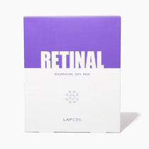 Front of Retinal Resurfacing Face Mask box by LAPCOS Korean Skincare